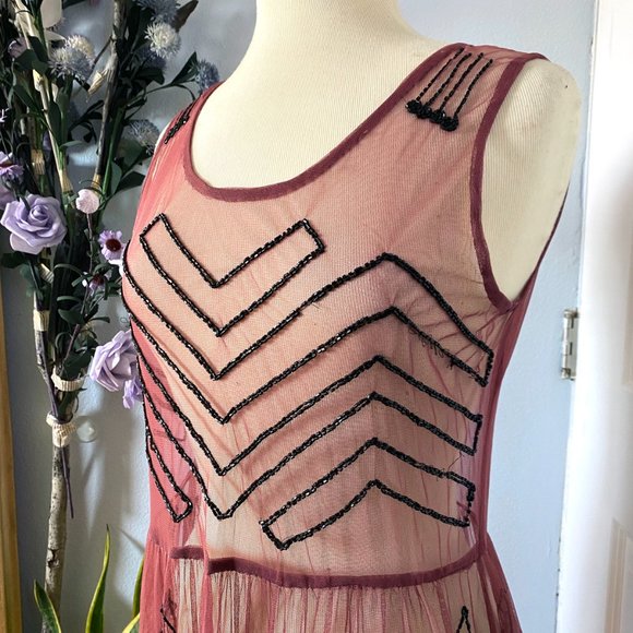 Free People Beaded Mesh Dress - S - Picture 6 of 8